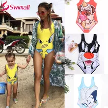 Criança crianças do bebê meninas 2019 um pedaço maiô 3d dos desenhos animados crianças banho monokini verão beachwear nadar terno quente biquini(China)