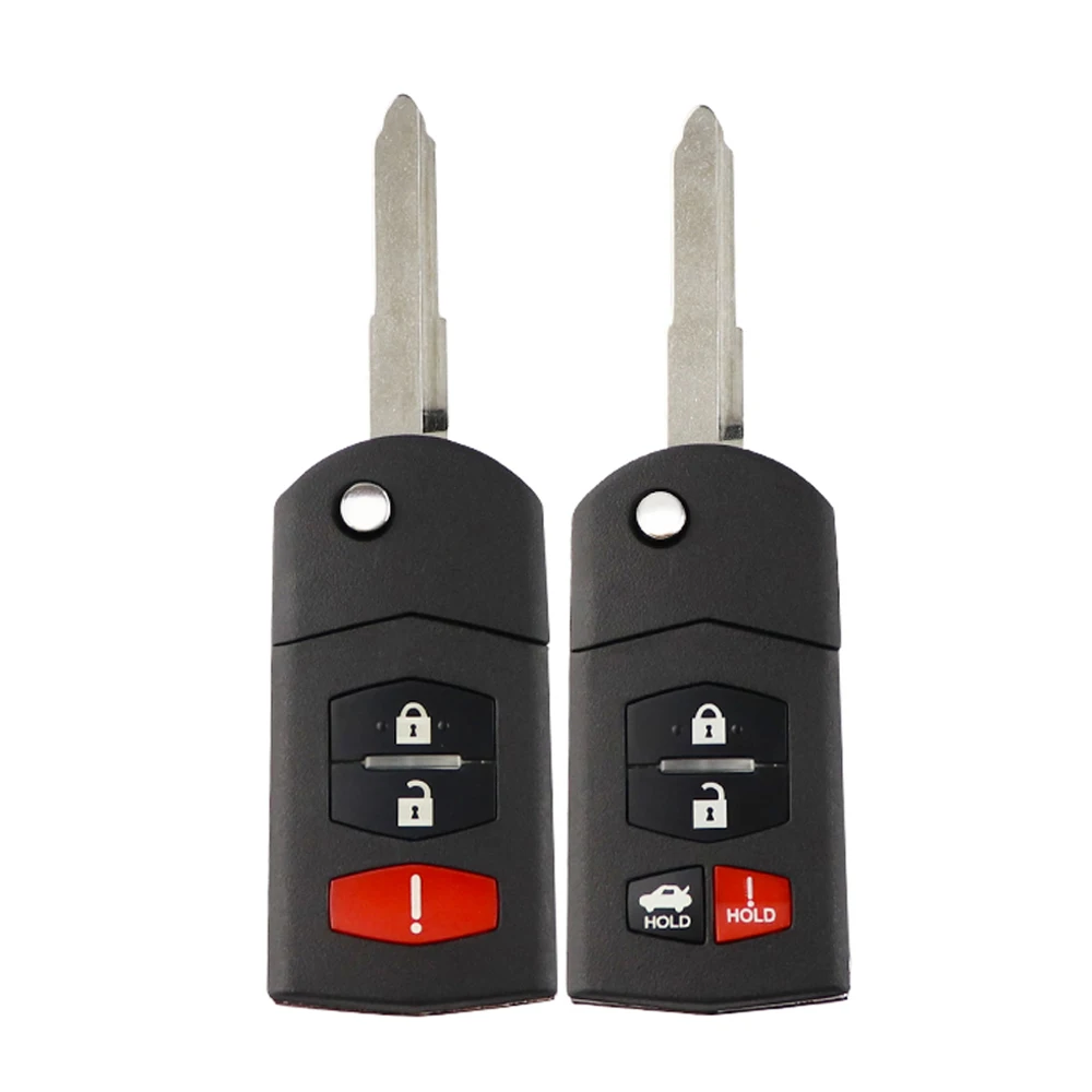 Keyforkess3/4 pulsante Flip pieghevole a distanza chiave dell'automobile Shell custodia di ricambio con lama non tagliata per Mazda 3 5 6 M6 RX8 MX5 CX5 CX7 CX9 - H5d4cb9dad6c146a683c29ed1df6f87a8K