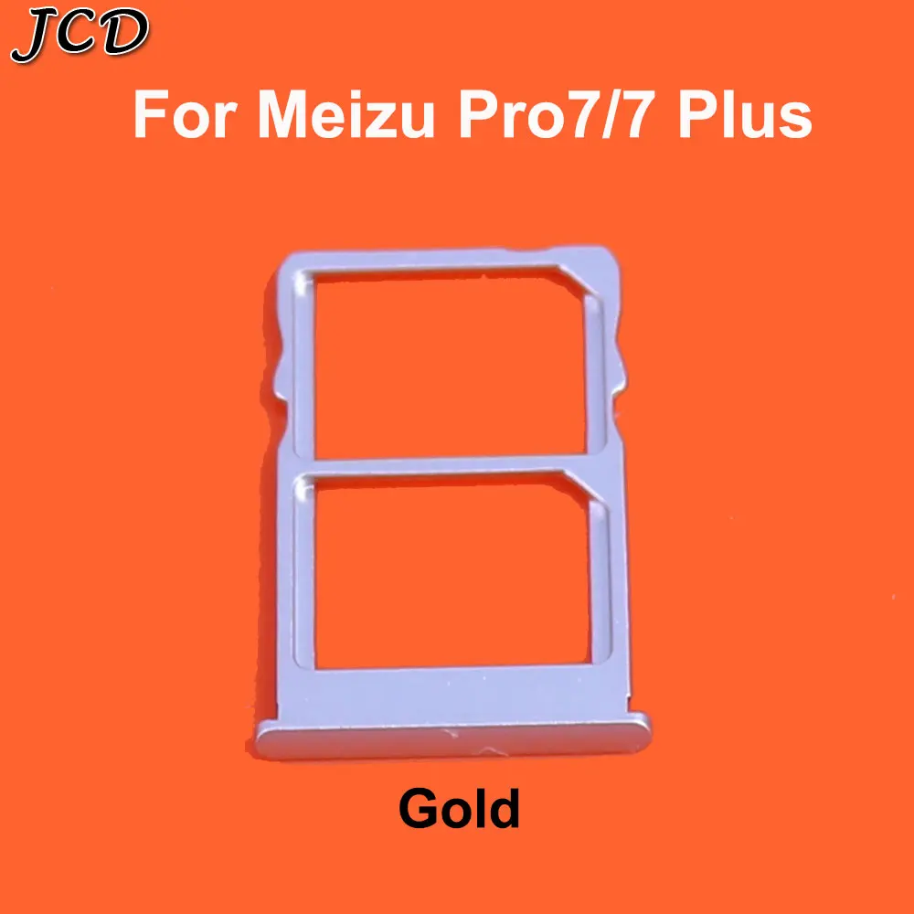 For Pro 7 7plus Gold JCD лоток для sim-карты слот Держатель адаптеры для Meizu Pro5/Pro6 Pro 6 S/Pro 7 7plus Запасные детали дешевые аксессуары - Цвет: For Pro 7 7plus Gold