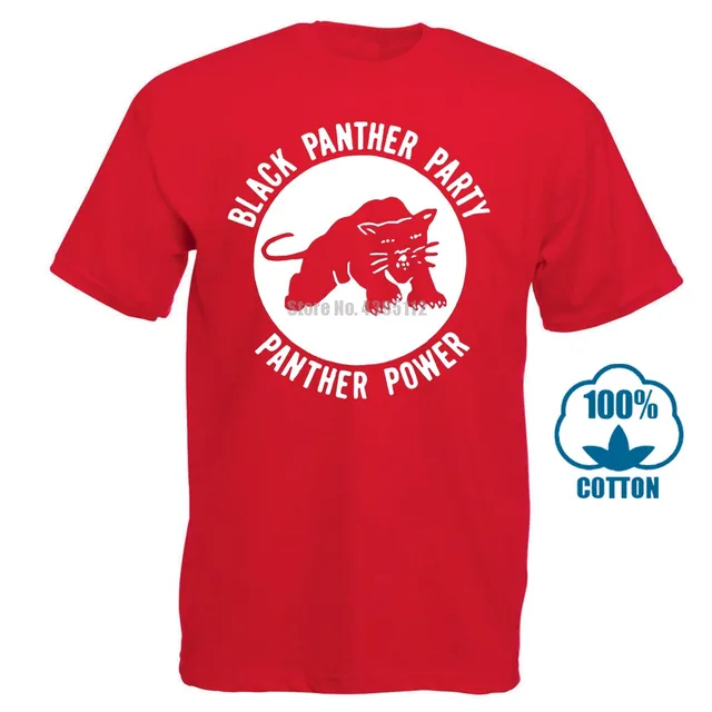 New Black Panther Party Logo *Malcolm X White Black T-Shirt Size S To 3Xl Teenage Natural Cotton T Shirt Printed Top Tee Red