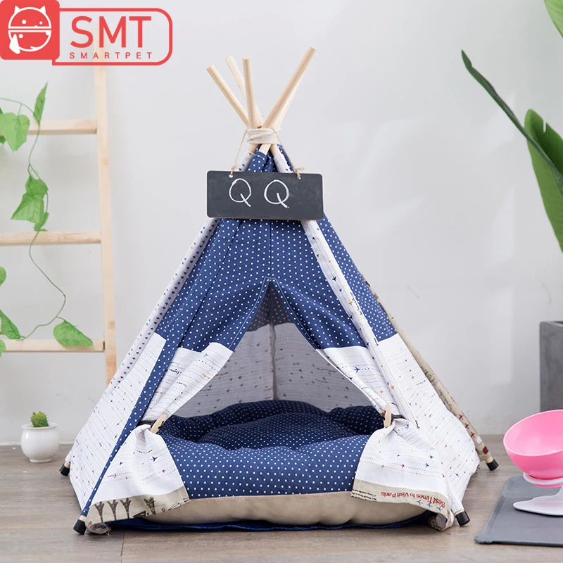 Палатка Smartpet Складная в горошек с узором домик для домашних питомцев игрушечный
