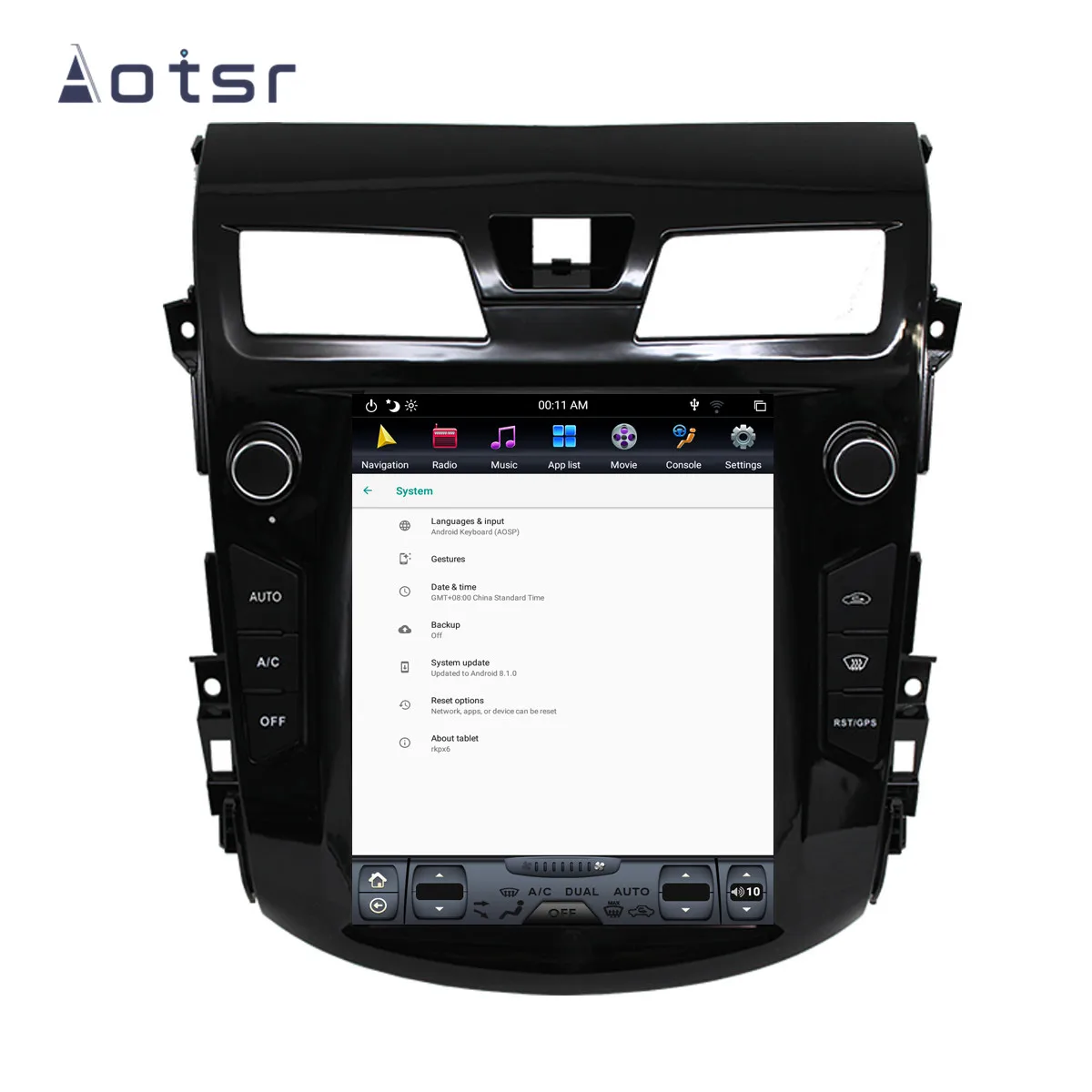 Discount Aotsr Tesla 10.4“ Android 8.1 Vertical screen Car DVD Multimedia player GPS Navigation For NISSAN Teana 2013-2018 stereo carplay 4