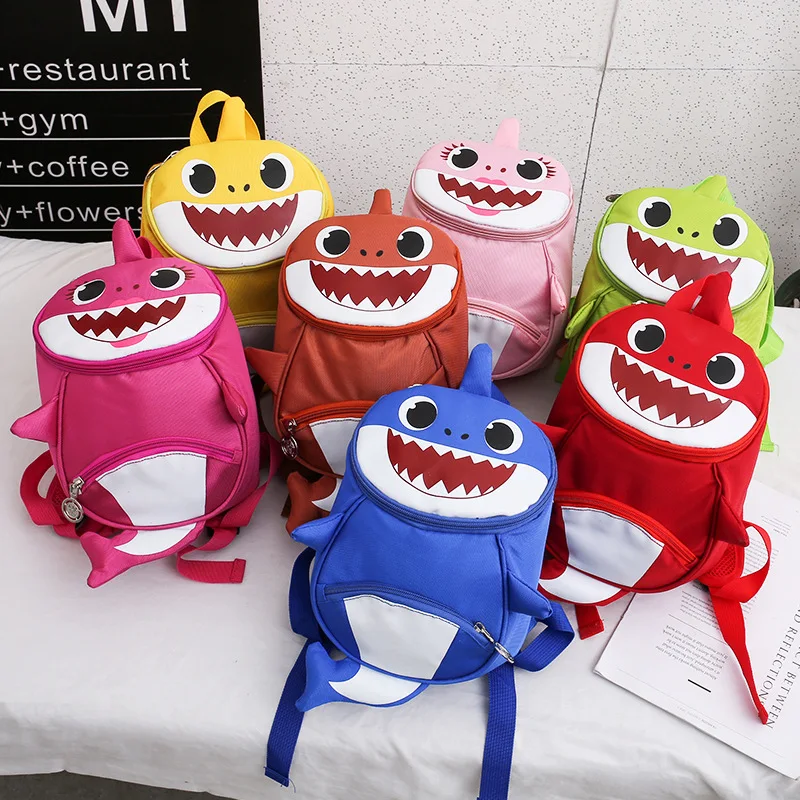 

Children's Bags 2019 Korean-style Summer Trend Cartoon Shark Backpack Fashion Cute Adorable Baby Versatile Backpack