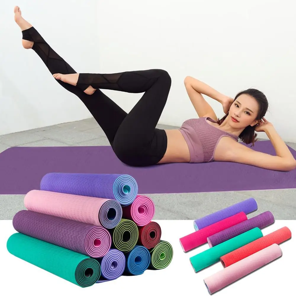 Коврик для йоги, нескользящий коврик для занятий спортом, коврики для йоги, тренажерного зала и фитнеса, коврик для фитнеса, спортивные аксессуары для фитнеса