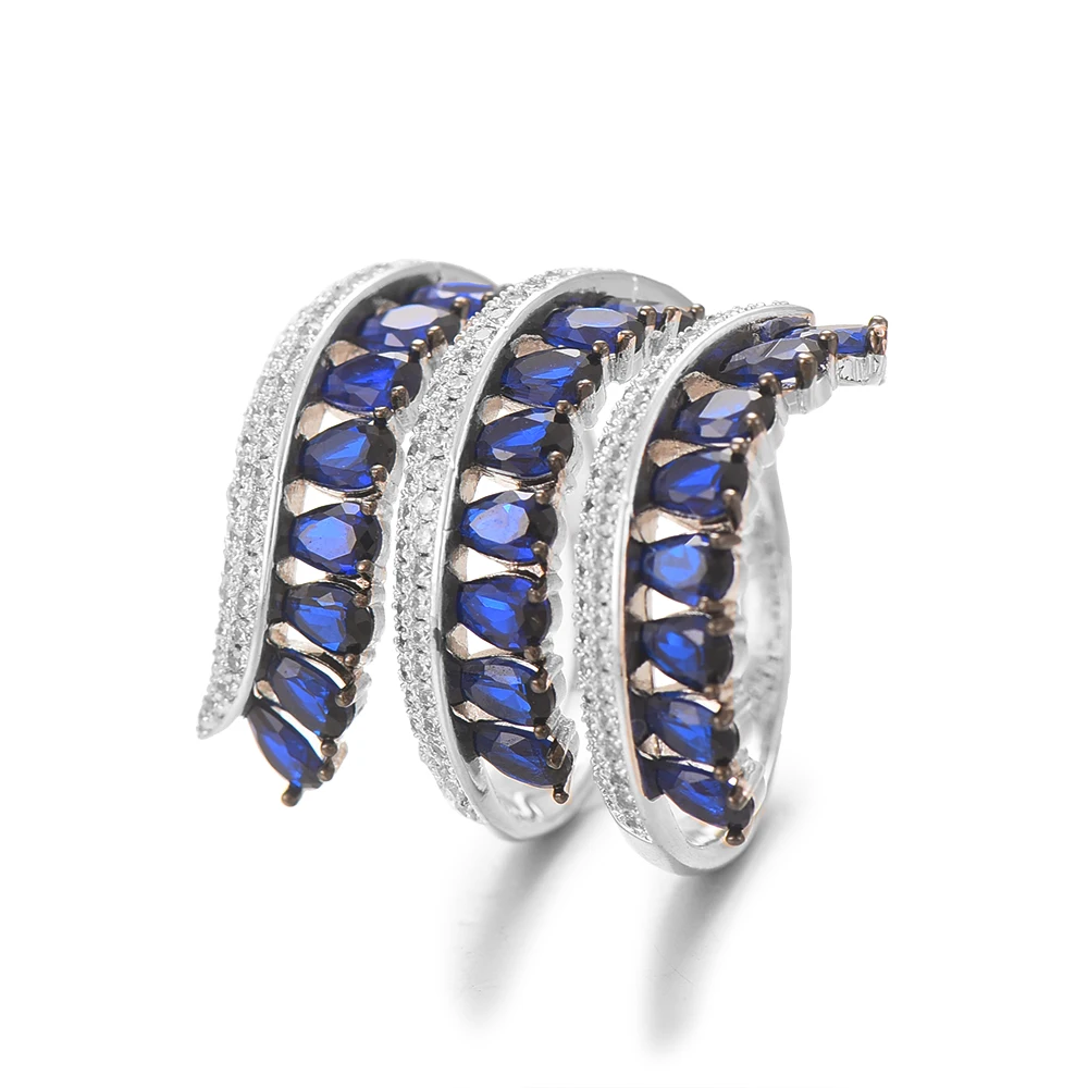 

SISCATHY Famous Brand Trendy Twist Cubic Zircon Crystal Rings for Women Wedding Bridal Engagement Wedding Jewelry Finger Rings