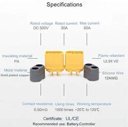 MCIGICM 10 пар XT60H(XT60 Upgrade) Мужской Женский Пуля Разъемы Вилки питания