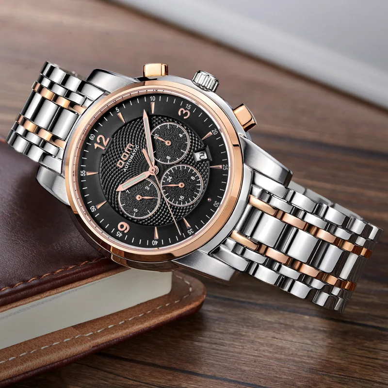 

DOM (Dom) MEN'S Watch Sports Watch Multi-functional Steel Belt Night Light Analog Watch Waterproof M-813G-1M