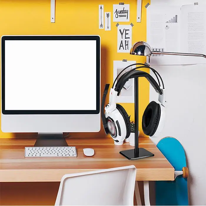 Durable Steady Detachable Desktop Headphone Support White/Black Stand Home, Office