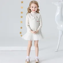 Классическое зимнее Сетчатое платье для девочек; детская одежда принцессы без рукавов с бусинами; одежда для дня рождения; для сцены; для детей 2-6 лет; сезон весна-осень