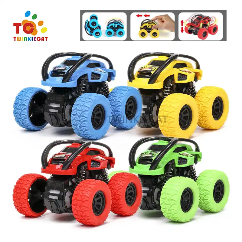 1pc Childre車おもちゃロールオーバートラック慣性suv摩擦電源車の赤ちゃん男の子女の子車炎トラック子供のギフトおもちゃ ダイキャスト 車のオモチャ Aliexpress