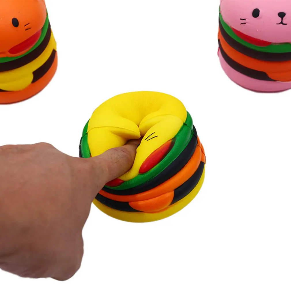 Моделирование Burger игрушки для кошек медленный рост игрушки медленный подъем каваи игрушки Мягкий отскок снятие стресса подарок Vent игрушки