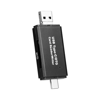 

High-speed USB Micro USB Type-C/OTG Card Reader Writer TF SD Card Writer 3 In 1 OTG Card Reader for PC Smart Phones