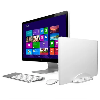 

Aluminum Space-Saving Vertical Laptop Stand Double Desktop Stand Holder With Adjustable Dock Mounts For Book Accessories