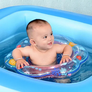 

Kids Baby Swimming Ring Durable Inflatable Float Swimming Pool Ring Double Leak-Proof Train Safety Water Toy Pool Accessories