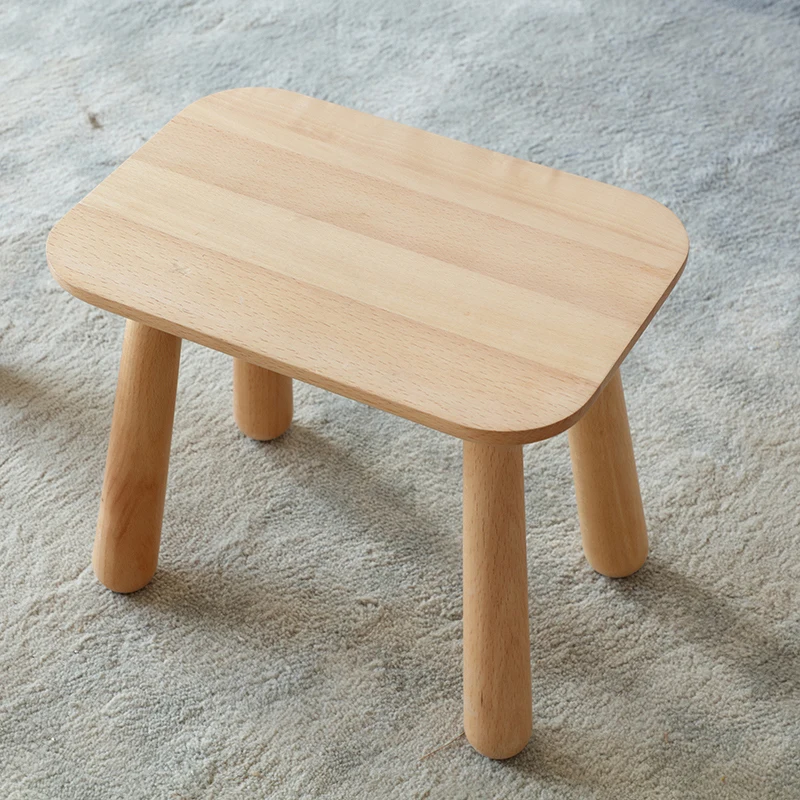 

H1 Small Bench Children Taboret Solid Wood Square Stool Nordic Low Stool Adult Household Wood Stool Originality Kids Furniture