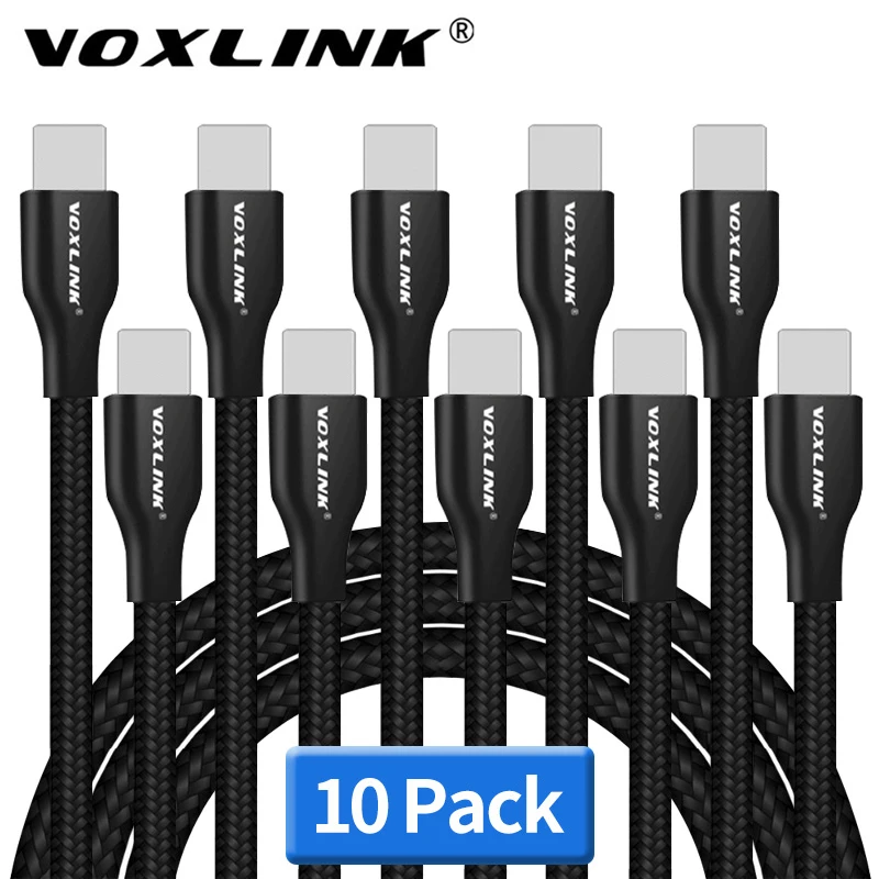 USB кабель VOXLINK в нейлоновой оплетке 10 шт.|Кабели для мобильных телефонов| |
