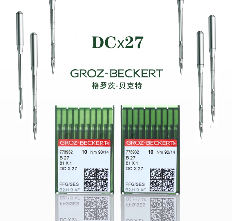 100PCS GROZ BECKERT DCX27 Computer Flat Sewing Machine Needles For All Brand Industrial Lockstitch Sewing Machine  Parts