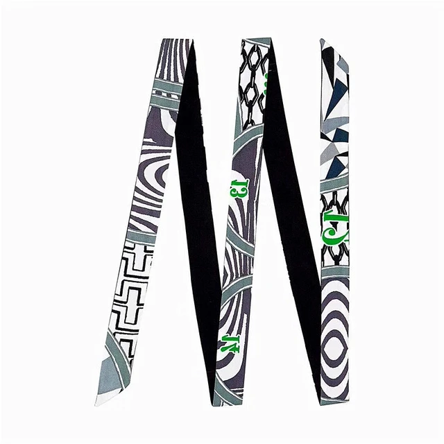 Fashion chain Design 100% silk bag handle scarf decoration brand ribbon hat  small tie headband infinity Scarves & Wrap bandana - AliExpress