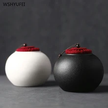 Матовая Черная Керамическая емкость, влагозащищенная герметичная кофейная бобы, чайные конфеты, печенье с крышкой, домашняя кухонная для хранения