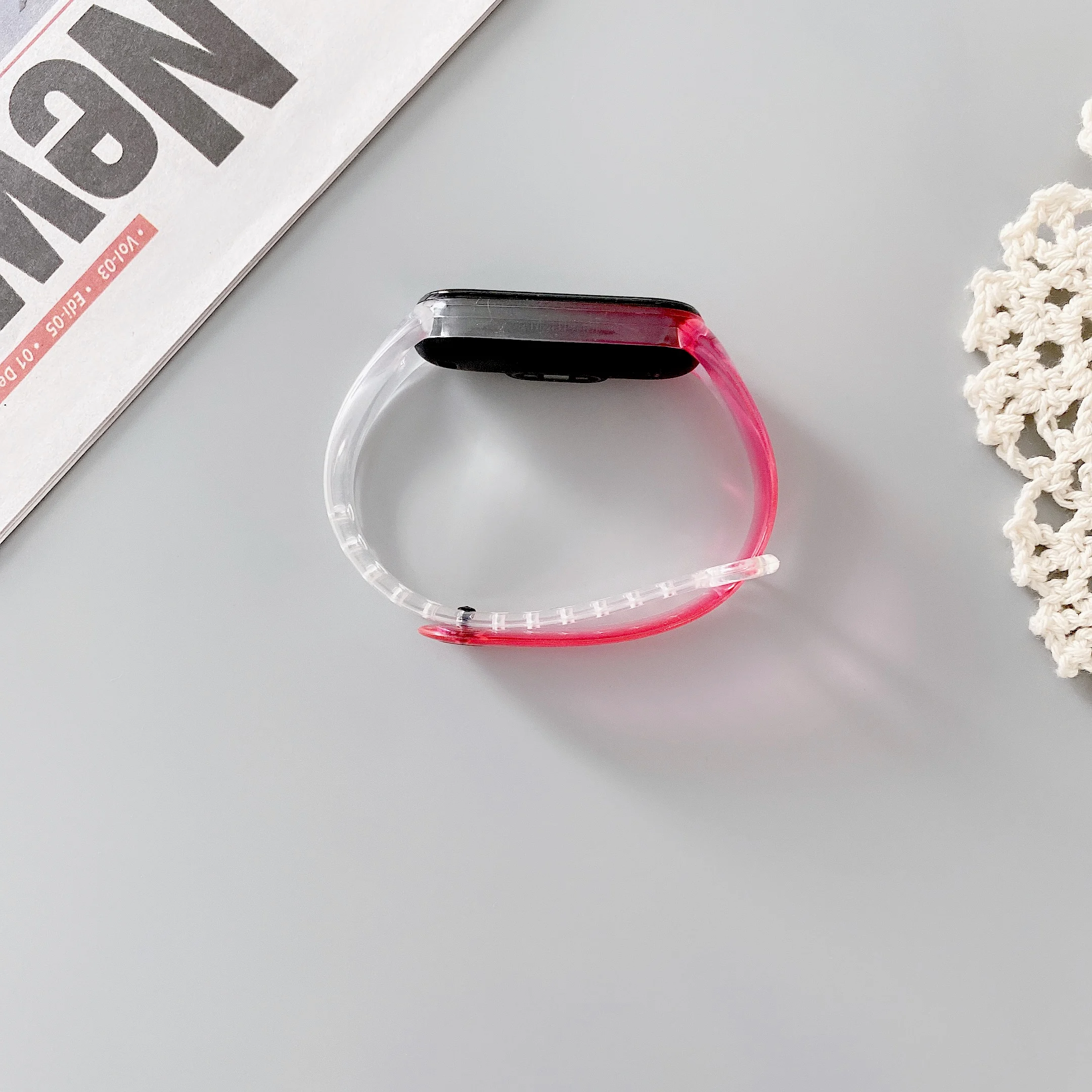 Силиконовый ремешок для Xiaomi Miband 5 4 3 прозрачный браслет Mi Band correa de Sport|Ремешки