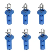 10PCS Splash Down Solo Impact Bait Clip Rig Bait Clips Sea Fishing Hook Clip Blue Plastic Aluminum Alloy Telescopic Parts