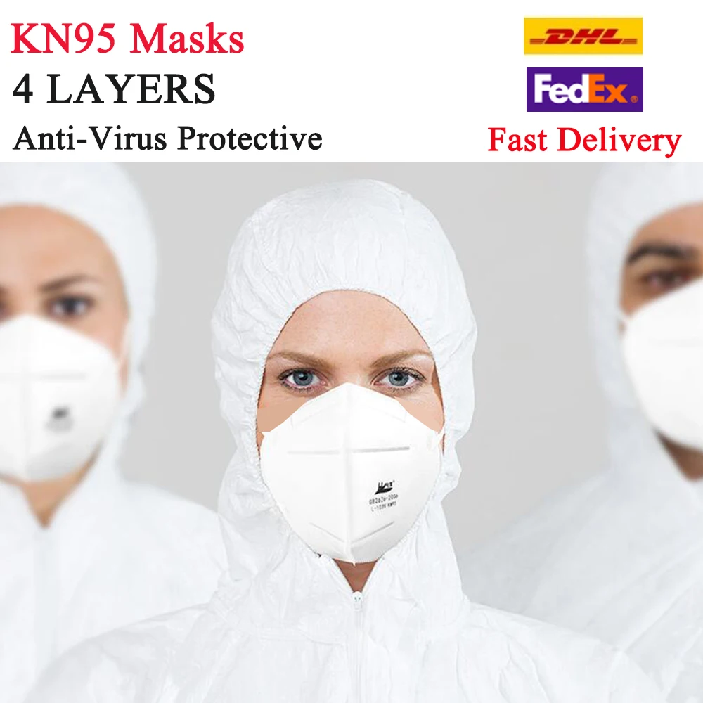 

4 Layers Reusable KN95 Masks Masque anti virus Mouth Caps N95 Mask Dustproof Anti PM2.5 Anti Influenza Mascherine Antivirus