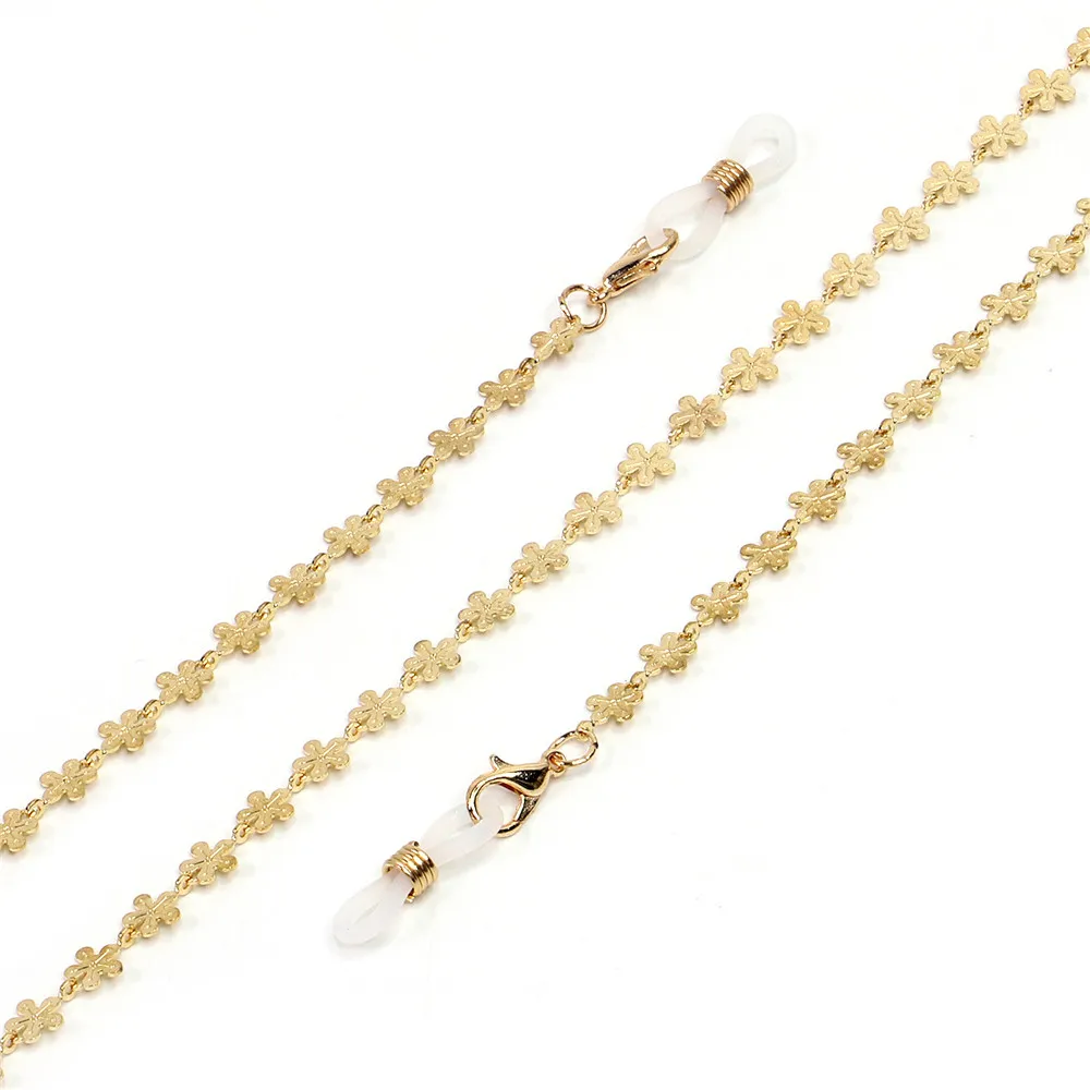 Позолоченные цепочки для очков с цветочным узором ожерелье очки чтения