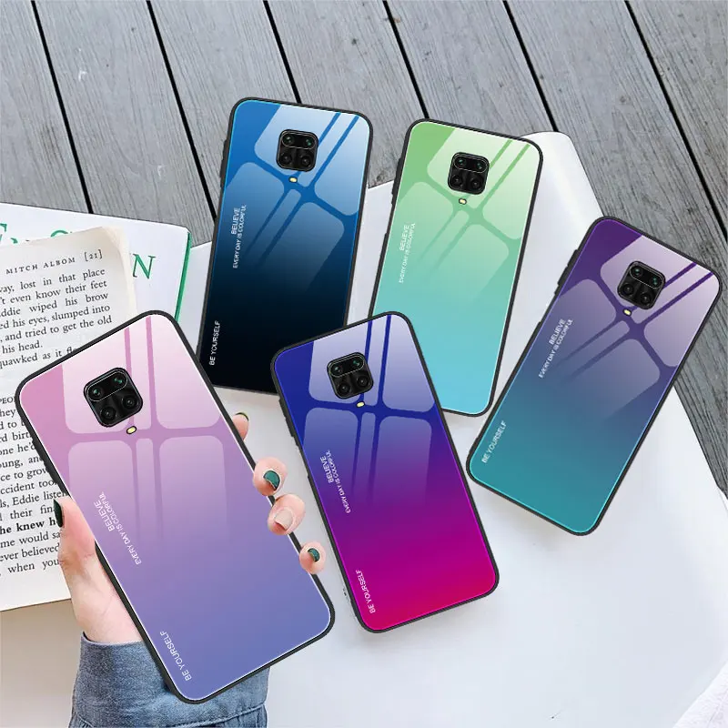 Elegant Gradient Tempered Glass Phone Case - Luxurious Back Cover