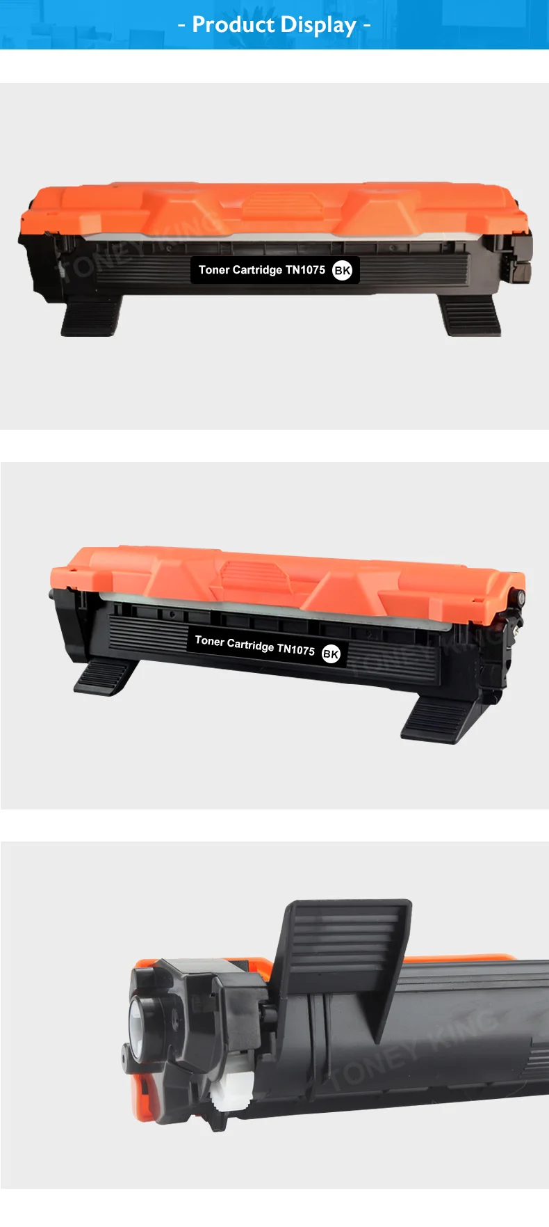 Toney King Toner Cartridge TN1075 TN 1075 Compatible for Brother HL-1110 1112 DCP-1510 1512R MFC-1810 Printer With Chip