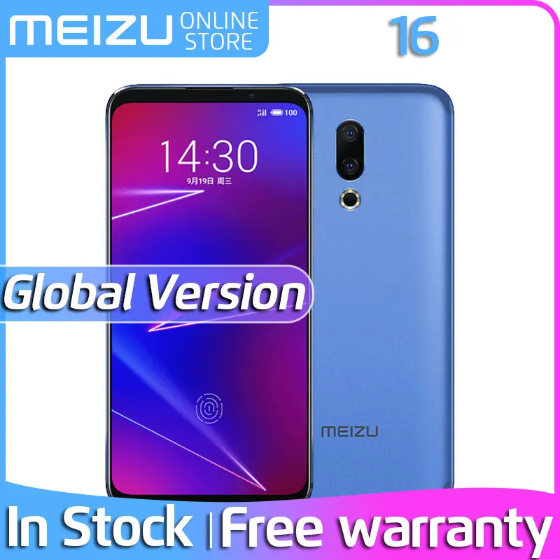 Meizu 16, 16X4G LTE, 6 ГБ ОЗУ, 64 Гб ПЗУ, глобальная версия, мобильный телефон Snapdragon 710, четыре ядра, телефон на Android, двойная задняя камера, поддержка OTA