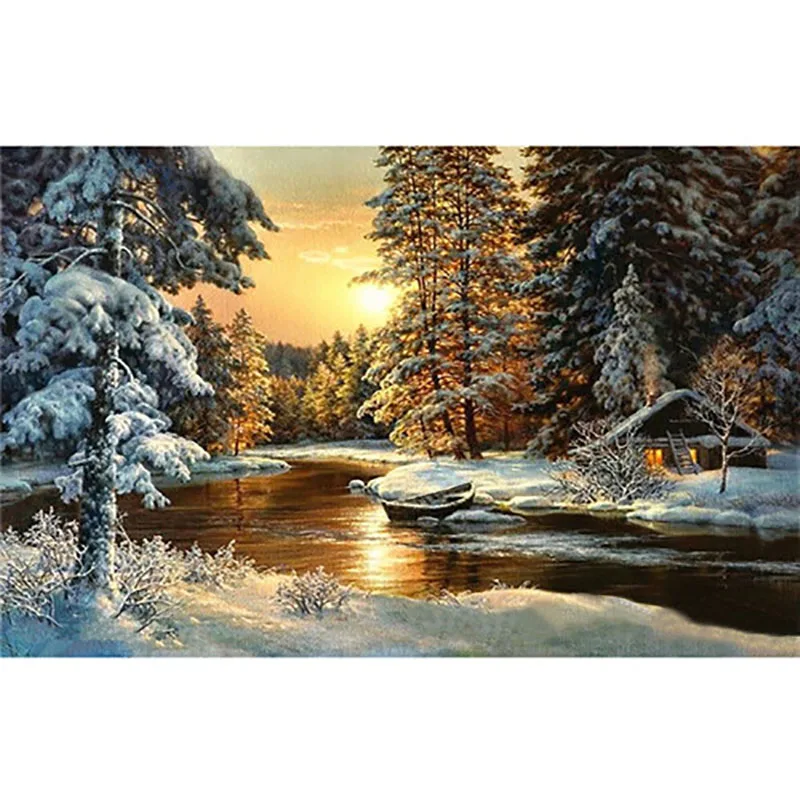Landscape 18 Картина с пейзажем, Раскраска по номерам, картины с номерами, картины на холсте - Цвет: Landscape 18