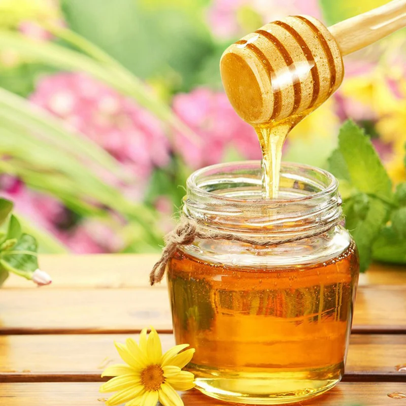 

Honey Spoon High Quality Honey Stir Bar Mixing Handle Jar Spoon Practical Wood Dipper Honey Long Stick Supplies Kitchen Tools