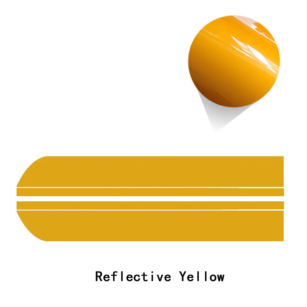 Reflective Yellow Автомобильный капот Полосы Виниловые наклейки в виде Фотообоев c переводными картинками настенные наклейки для Mini Cooper R50 R52 R53 R55 R56 R57 R58 R59 R60 R61 F54 F55 F56 F57 F60 для укладки волос - Название цвета: Reflective Yellow