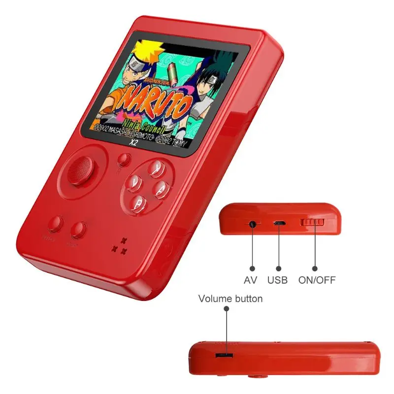 X2 мини портативная игровая консоль 2," Lcd Hd экран игровая машина с 2500 играми