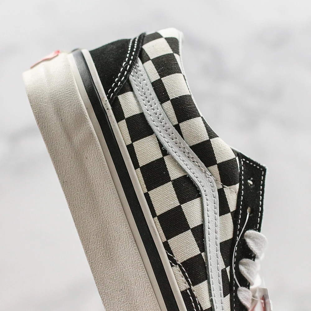 VANS Первичная проверка старый SKOOL унисекс классический шахматный Скейтбординг обувь# VN0A38G2OAK Лидер продаж