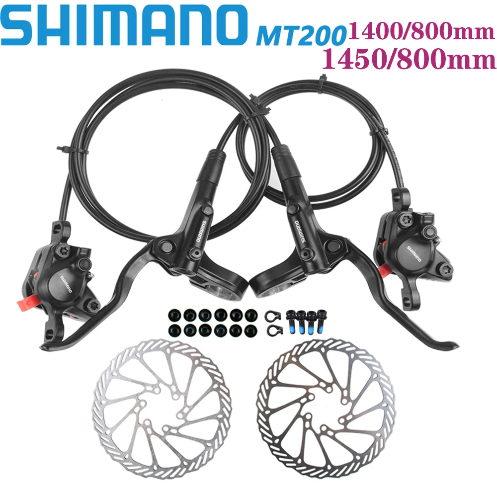 New SHIMANO M355 MTB Hydraulic Disc Brake Set Front&Rear W/Rotors A Pair G3/HS1