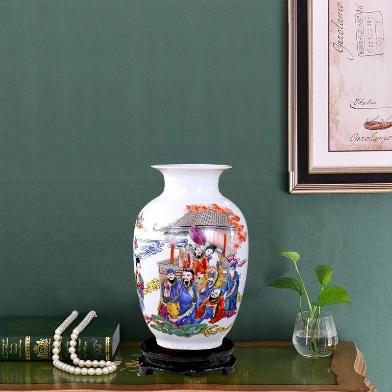 Цзиндэчжэнь керамическая ваза для детей, китайский дзен, Цветочная композиция, ваза для украшения дома