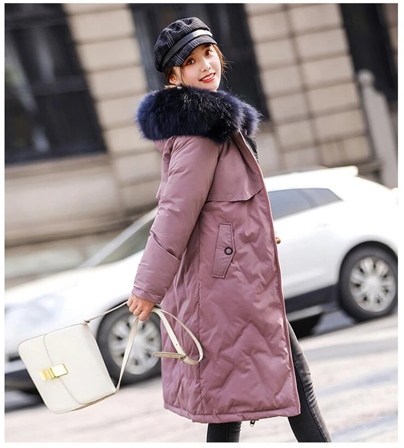 Winter Parka jacket new women's coats hooded thick long winter warm Parkas snow-20 degree coat 5XL Double-sided wearable E149