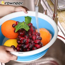 Multi-purpose Folding Washbasin Portable Collapsible Lightweight Hanging Multi-purpose Laundry Tub Bathroom Kitchen Accessories