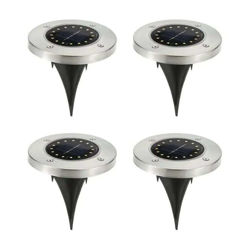 4 white 20 LED Solar Buried Lamp Waterproof Ground Lights Outdoor Garden Path Decor - Испускаемый цвет: 4 white