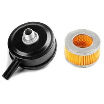 

Silencer Muffler Air Filters Metal+Paper Black Replacement Air Compresso