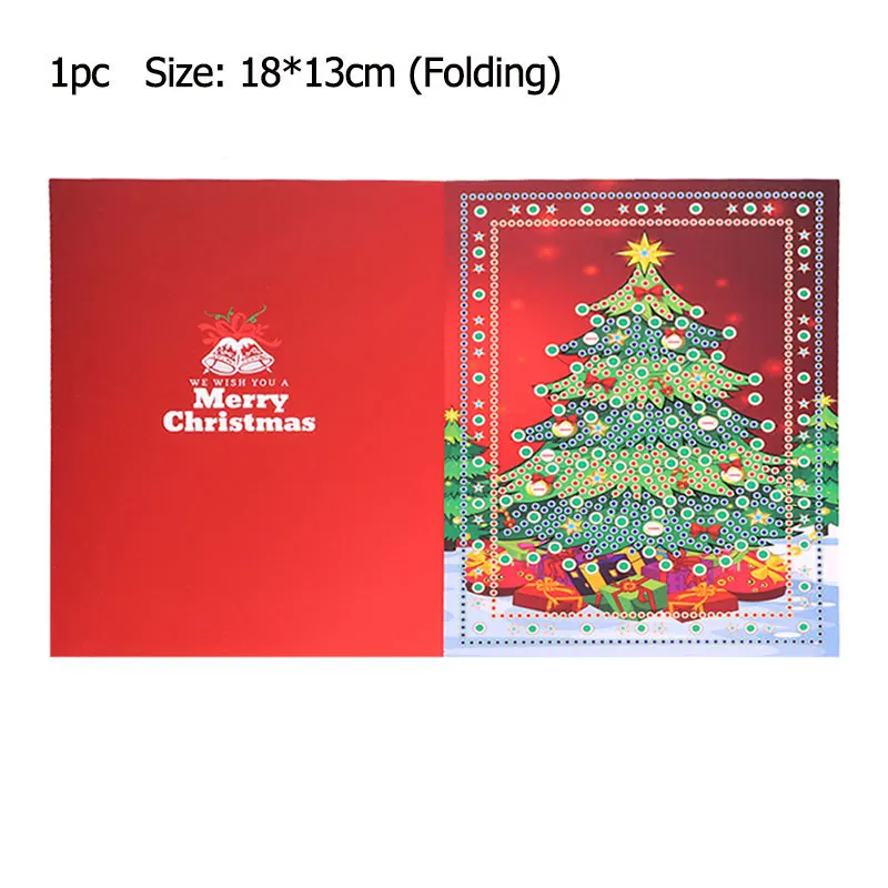8 шт. 5D DIY алмазная живопись поздравительная открытка особой формы рождественская Алмазная вышивка открытки на день рождения Рождественский подарок - Цвет: 05