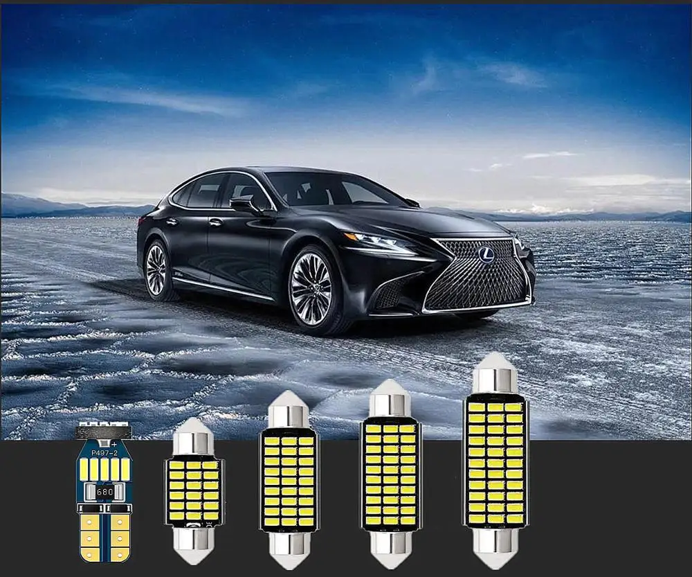 6 комплектов светодиодные лампы T10 и 31 мм для салона автомобиля Lexus GS450h CT200h GS350 ES300h