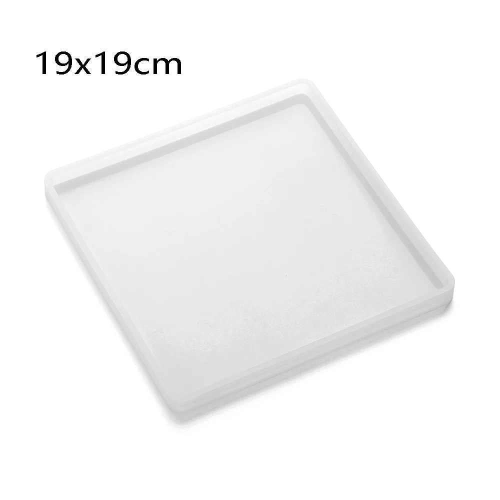 19x19cm 1 шт. круглые силиконовые формы для литья эпоксидной смолы форма для изготовления ювелирных изделий DIY ручной работы кулон агат ремесла глиняный инструмент - Цвет: 19x19cm