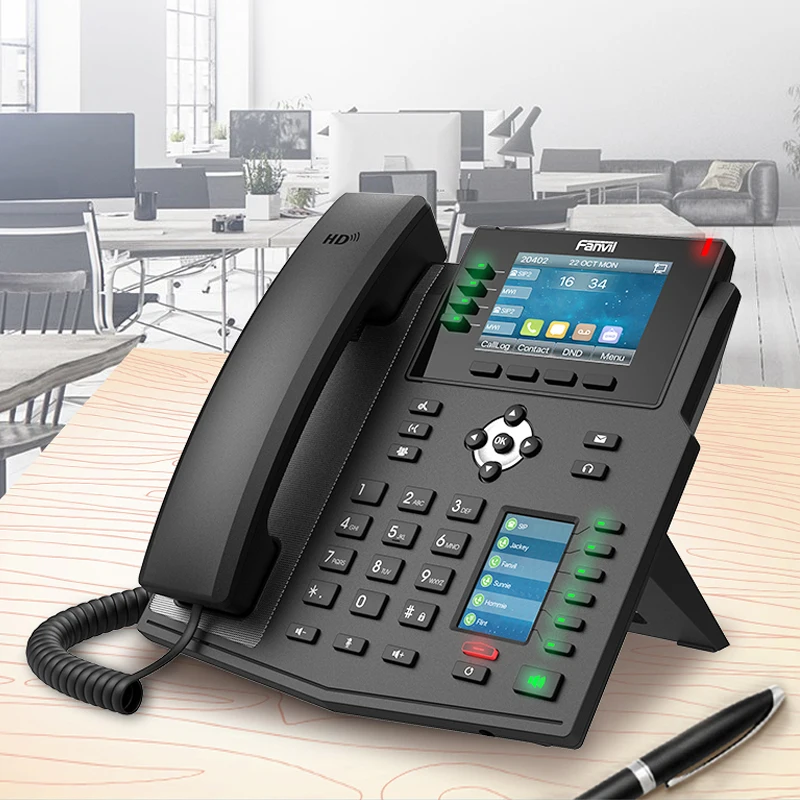 Беспроводной телефон Fanvil X5U Enterprise 16 SIP линий VoIP фиксированный для домашнего офиса