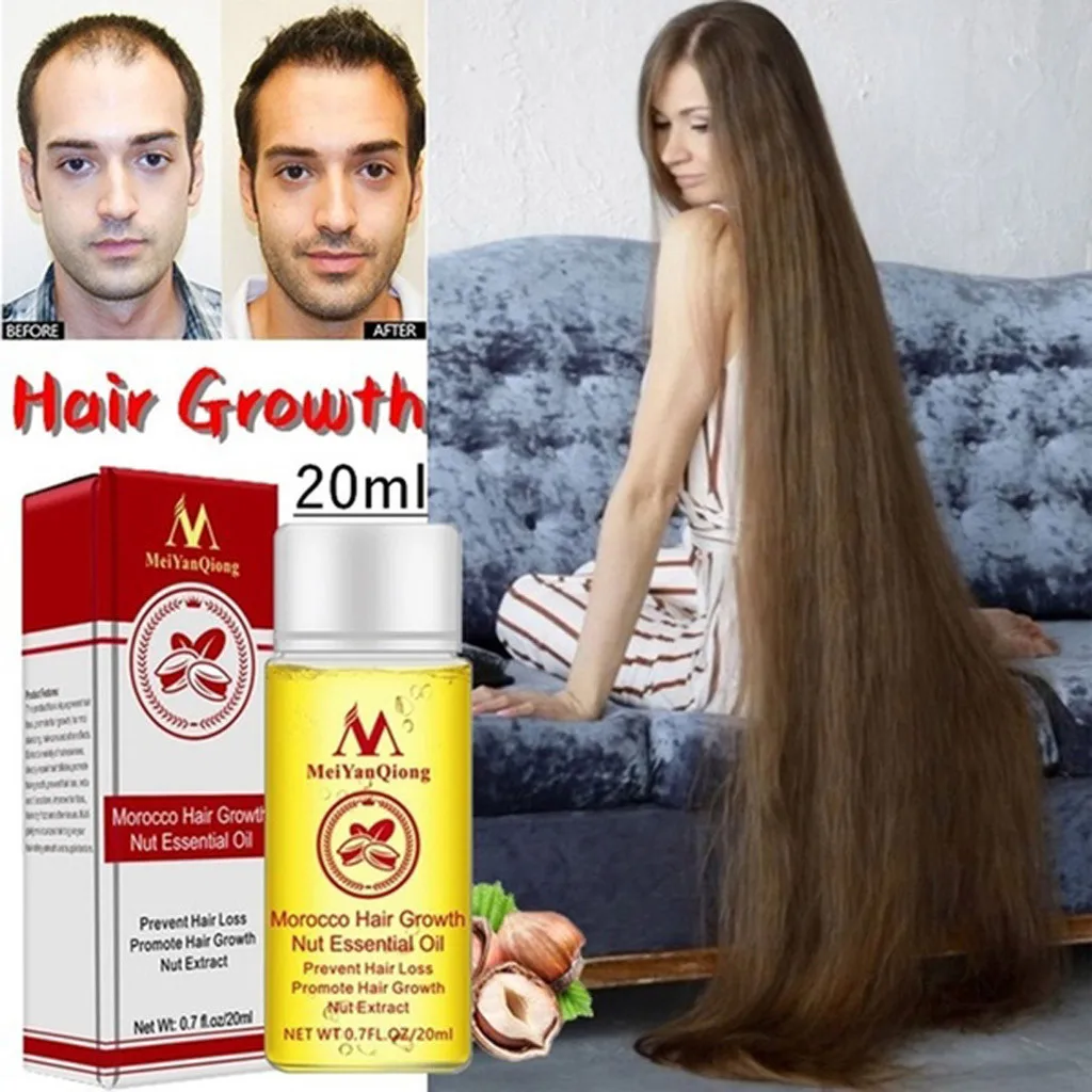 

2PC Hair Growth Essence Anti Preventing Loss Essential Oil Scalp Treatment Hair Care Moisturize Hair Remove Oil