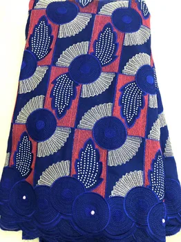 

New arrivals african cotton lace fabric with stones HLL3963. for party dress high quality swiss voile lace in switzerland