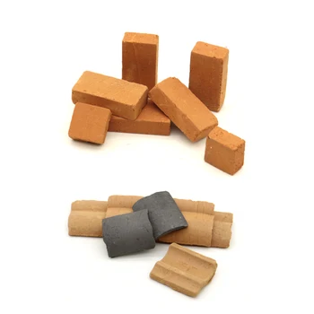 

Brick model toy antique micro landscape 1 \ 16 mini red brick handmade DIY gardening sand table construction scene