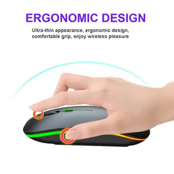 

New 1600 DPI USB Optical Wireless Computer Mouse 2.4G colorful luminous silent Receiver Super Slim Mouse For PC Laptop