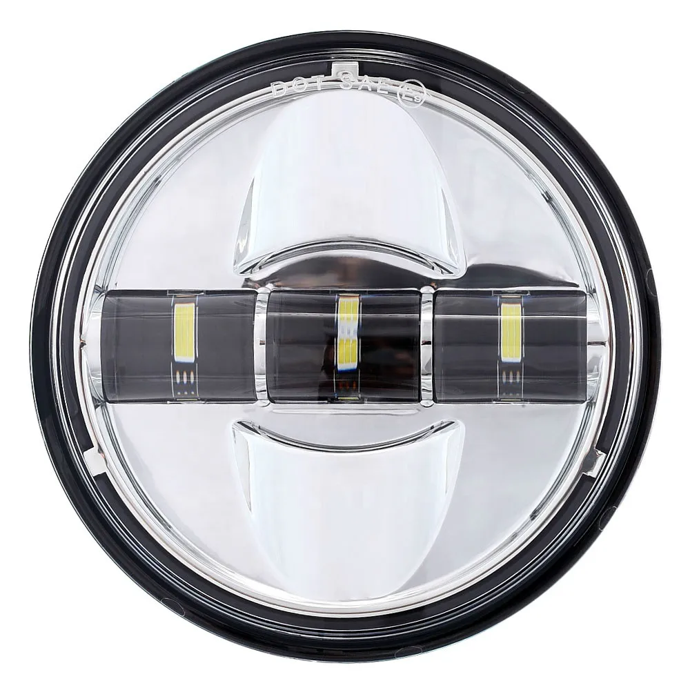 2 шт. 4," 4 1/2 дюймов мотоцикл светодиодный противотуманный фара для FLHRC Road King Classic FLHT Electra Glide standard - Цвет: Silver